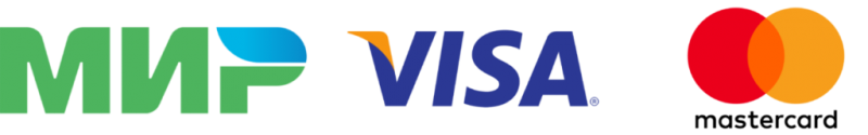 Способы оплаты Mir Visa masterCard